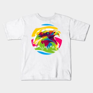 The Colorful American Bald Eagle Kids T-Shirt